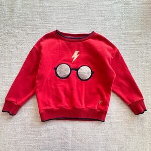 Mini Boden x Harry Potter Harry's Glasses Flip Sequins Sweatshirt VGUC 3/4